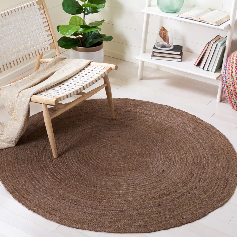 August Grove® Lupica Natural Fiber Hand Woven Jute Solid Color Rug | Wayfair