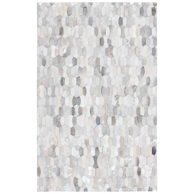 Belday Flat Weave Hair On Leather Rug