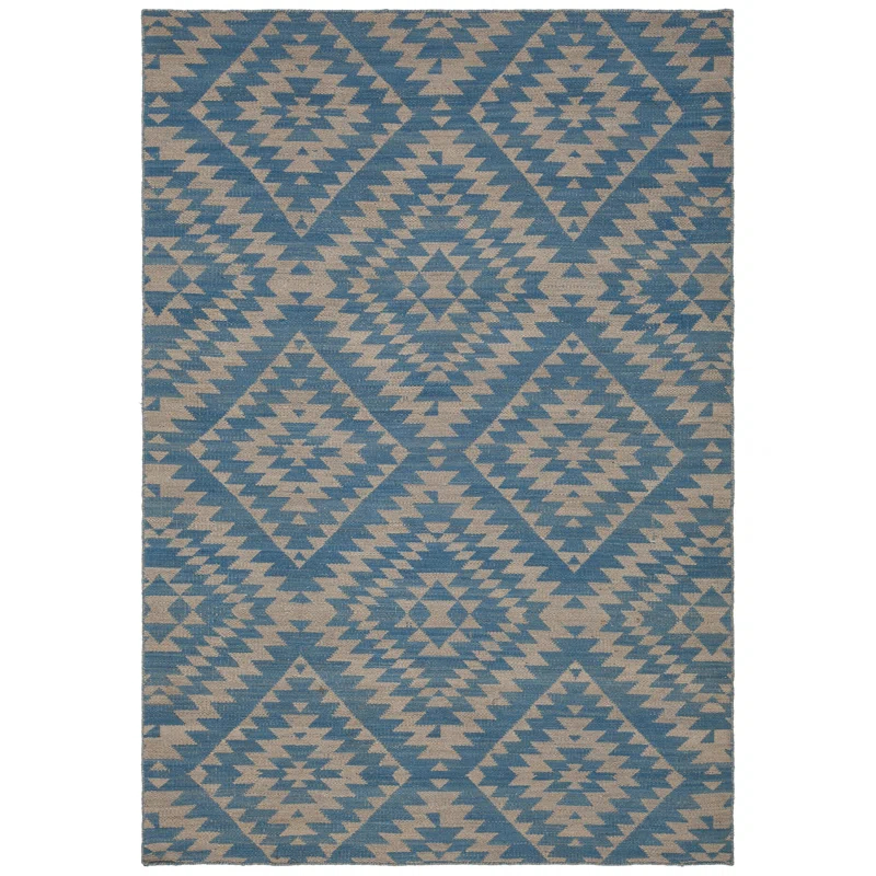 Winnie Hand-Woven Blue/Beige Area Rug