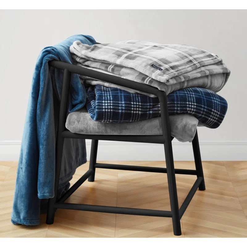 Nautica Printed Ultra Soft Plush Printed Fleece Blanket