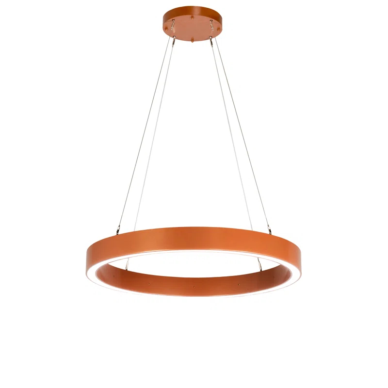 Anillo - Light Copper Metallic LED Unique/Statement Pendant