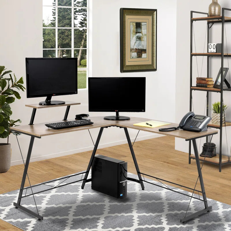 Inbox Zero Agide Metal Base Computer Desk