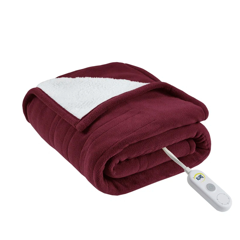 Serta Serta Fleece to Sherpa Heated Throw