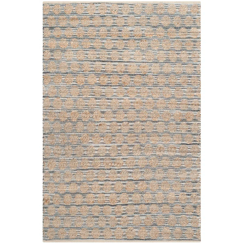 Union Rustic Ajdin Hand Woven 0.8 Jute 0.2 Cotton Geometric Rug | Wayfair