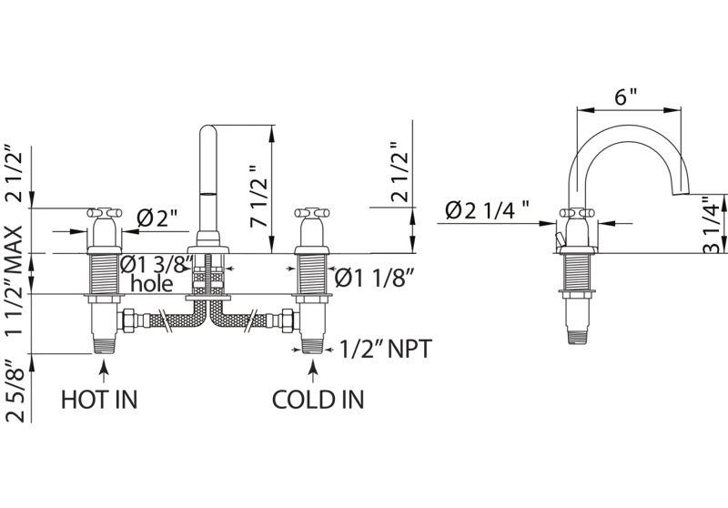 Elegant Polished Nickel 7" Transitional Widespread Faucet
