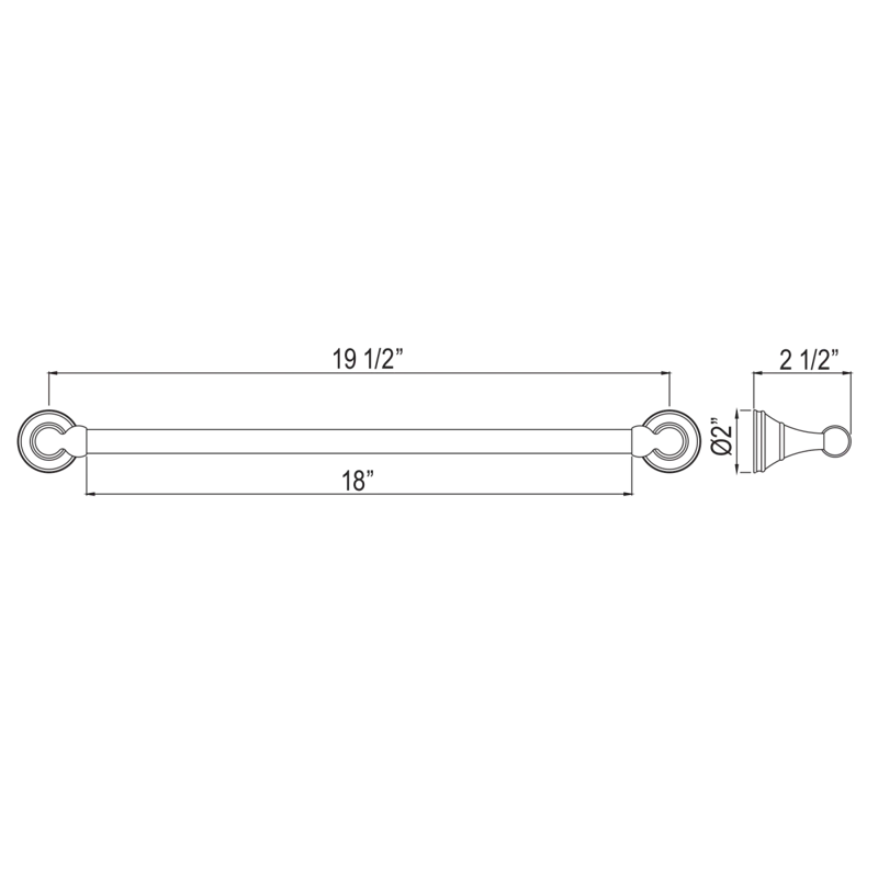 Georgian Era 20" Towel Bar