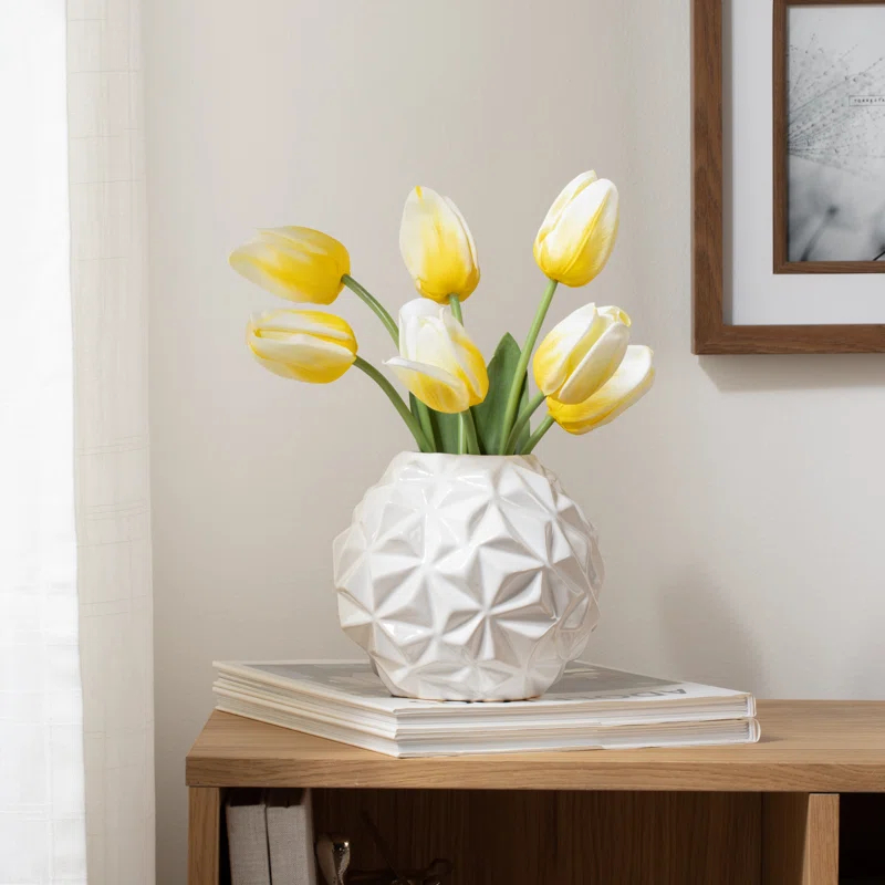 Wrought Studio™ Carneal Handmade Ceramic / Porcelain Table Vase