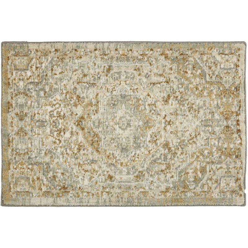 Silk Gray/Beige Area Rug