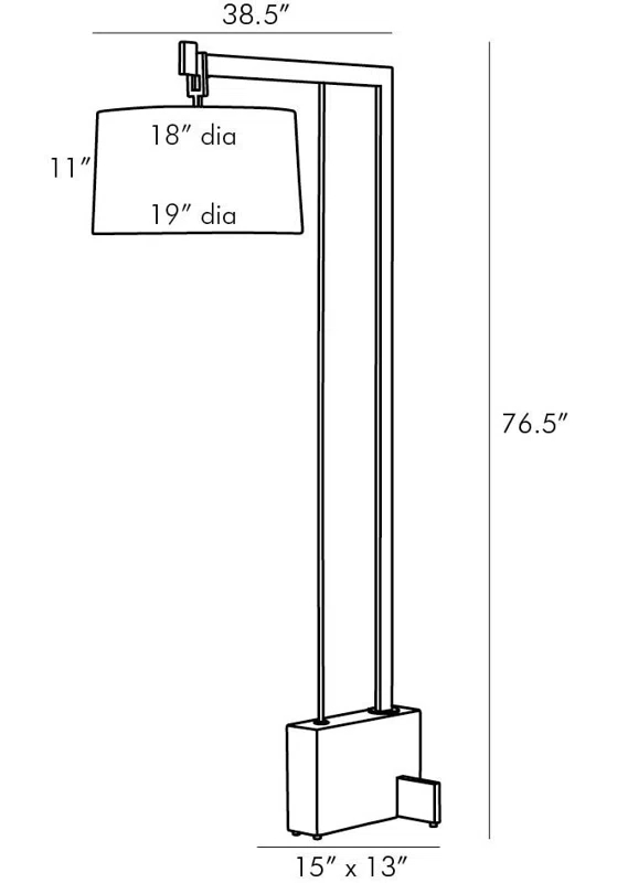 Piloti 76" Arched Faux Marble Base Floor Lamp with Linen Shade