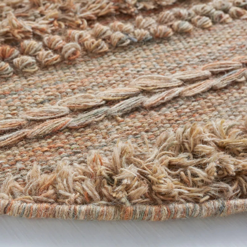 Laurel Foundry Modern Farmhouse® Hartzler Handmade Flatweave Beige/Orange Area Rug