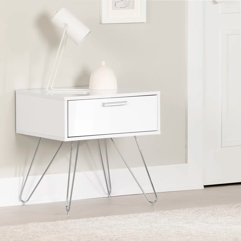 South Shore Slendel Nightstand Pure White