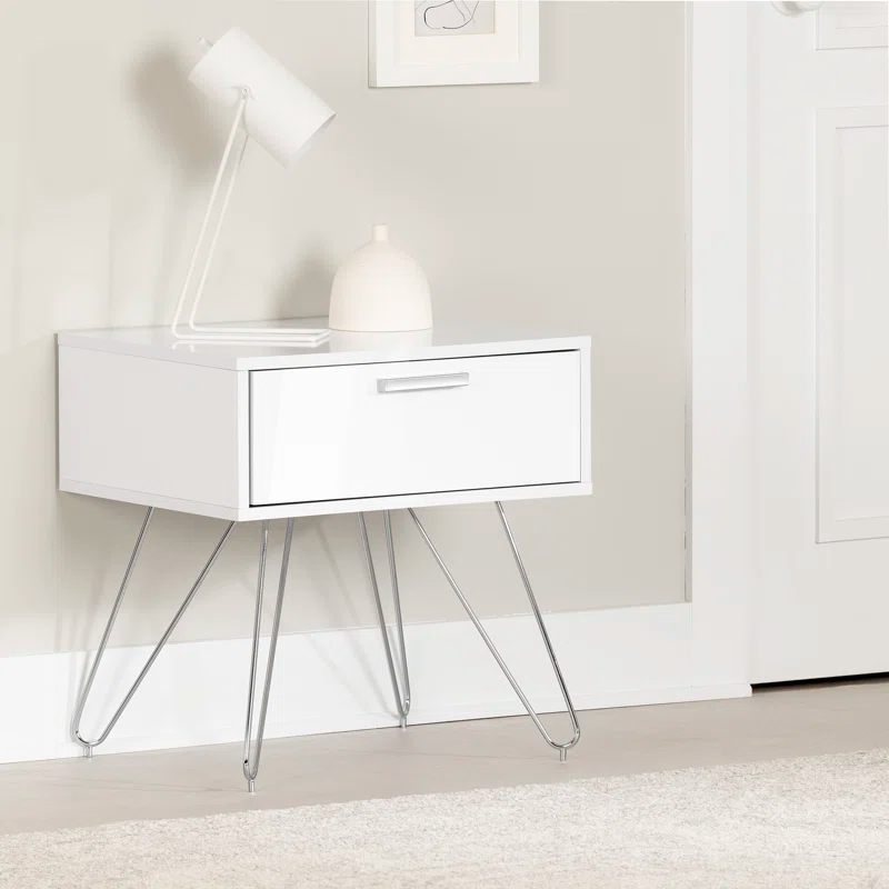 South Shore Slendel Nightstand Pure White