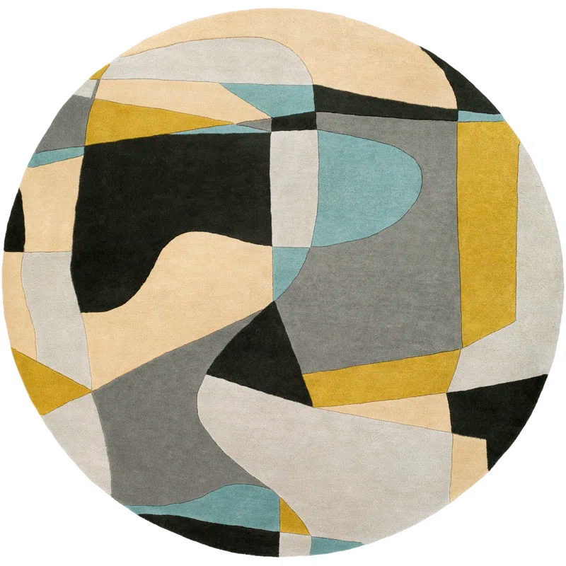Gaye Wool Gray/Khaki/Teal Rug
