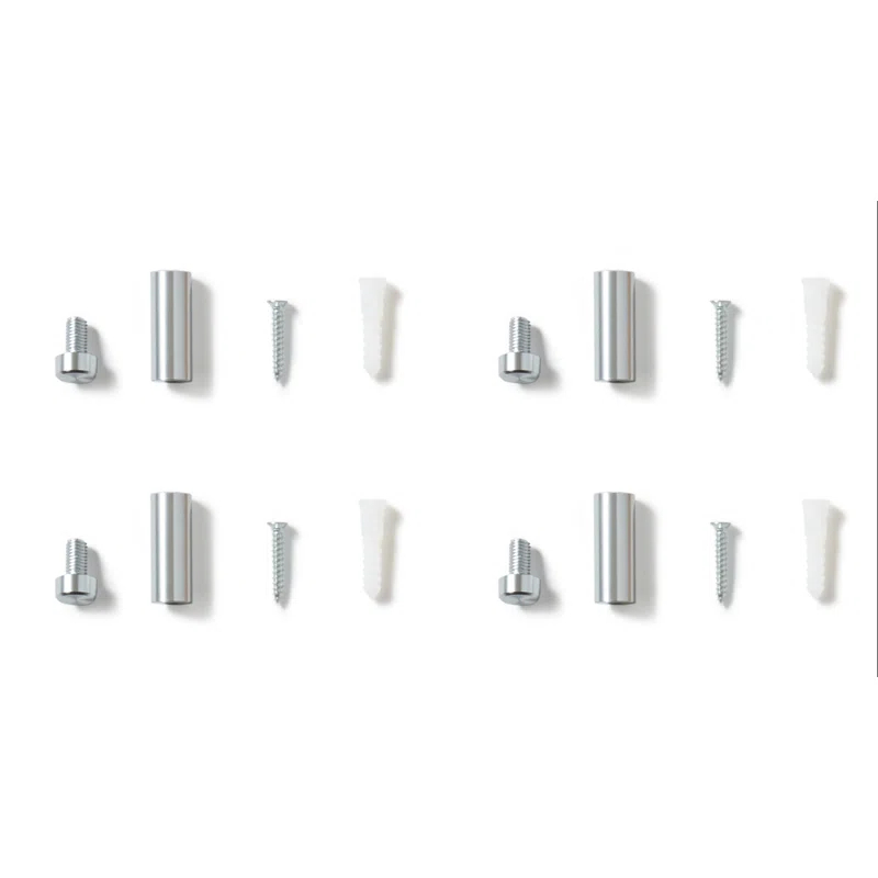 Wexel Art 1-Inch Standard Wall Mounts Grade Acrylic Floating Frames, Silver (Pack Of 4)