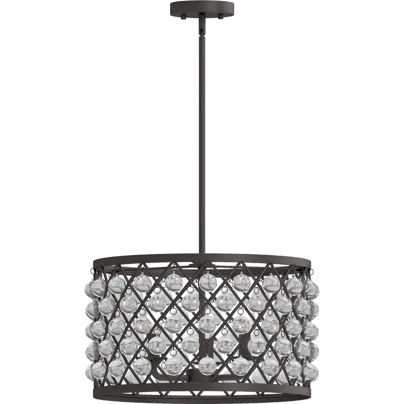 Rosdorf Park Aronda 3 - Light Dimmable Drum Chandelier