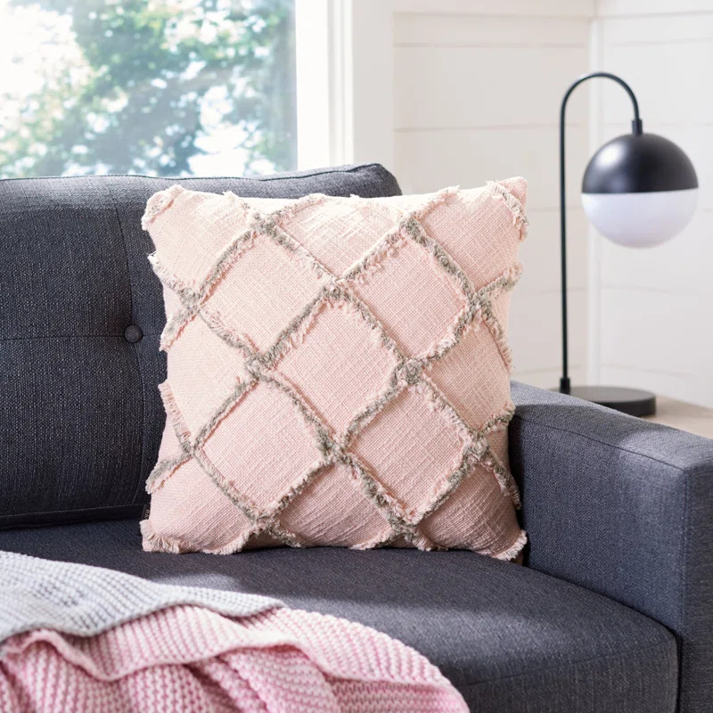 Safavieh Ashlin Fringed Cotton Throw Pillow