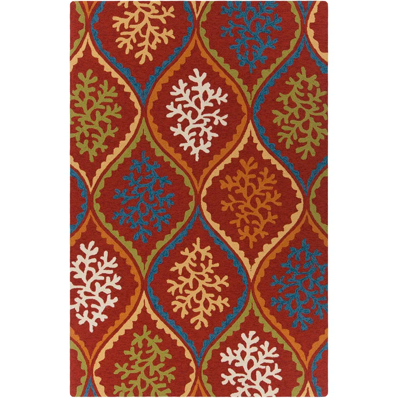 Terra Patterned Red Area Rug