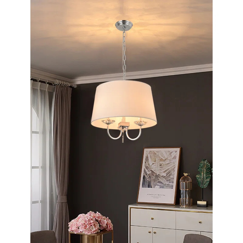 Bliss 3 - Light Dimmable Drum Chandelier