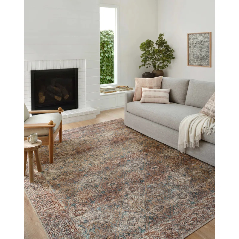 Amber Lewis x Loloi Amber Lewis x Loloi Billie Aqua / Rust Area Rug