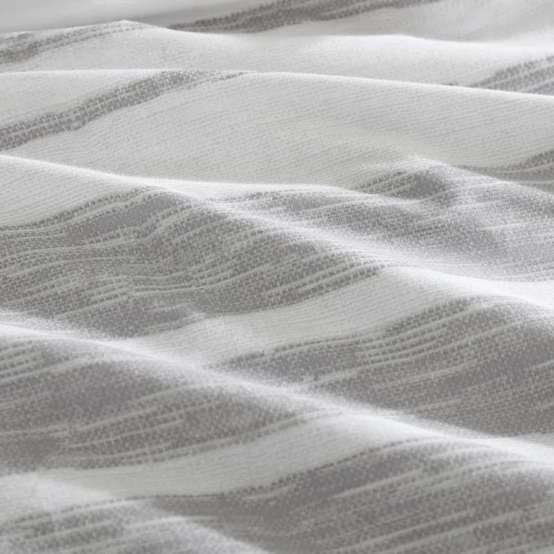 Kenneth Cole Kenneth Cole Abstract Stripe Cotton Grey Comforter Set
