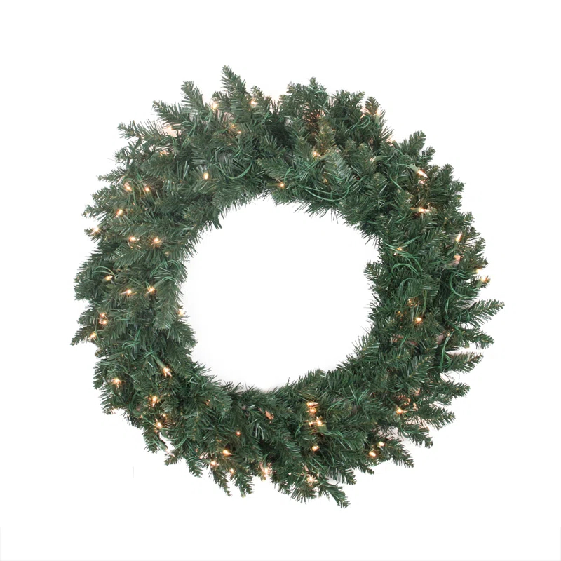 Northlight Seasonal Pre-Lit Traditional Pine Artificial Christmas Wreath - 30-Inch