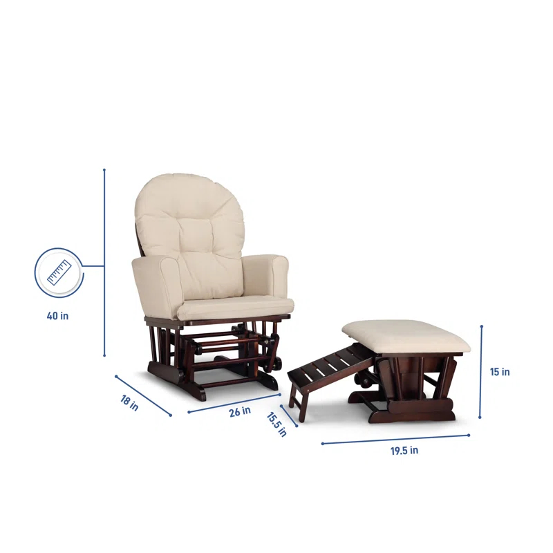 Parker Glider with Ottoman