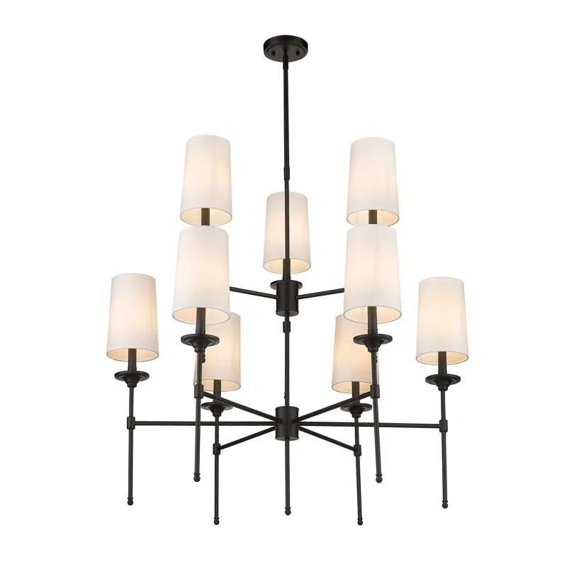 Hayse 9 - Light Dimmable Tiered Chandelier