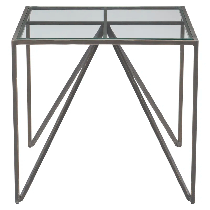Fulton Glass Top End Table
