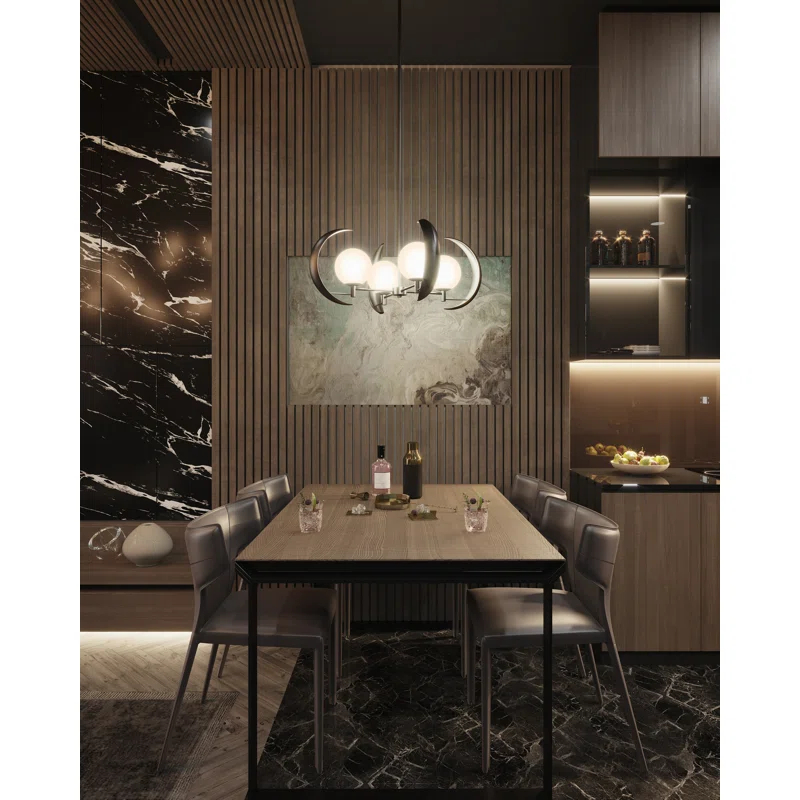 Celeste 4 - Light Dimmable Globe Chandelier