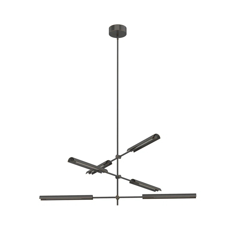 Astrid 6 - Light Dimmable LED Sputnik Modern Linear Chandelier