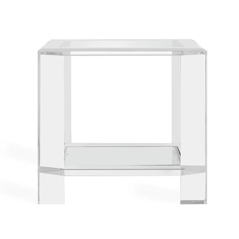 Interlude Surrey Glass Top End Table