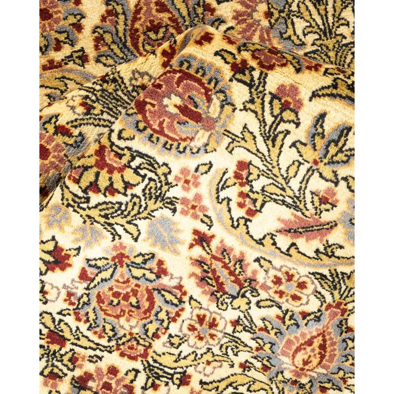 Solo Rugs Classic One-of-a-Kind Hand-Knotted Yellow/Blue/Red Area Rug 4'7" x 7'3" & Reviews | Perigold
