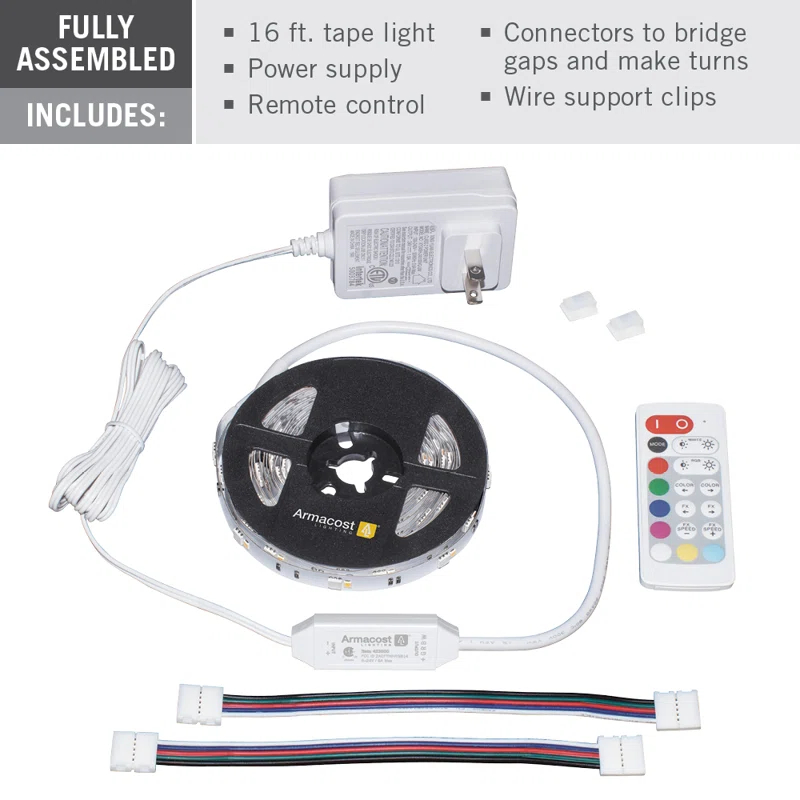 RibbonFlex Home 24V RGB+W Multicolor Smart LED Strip Light Kit