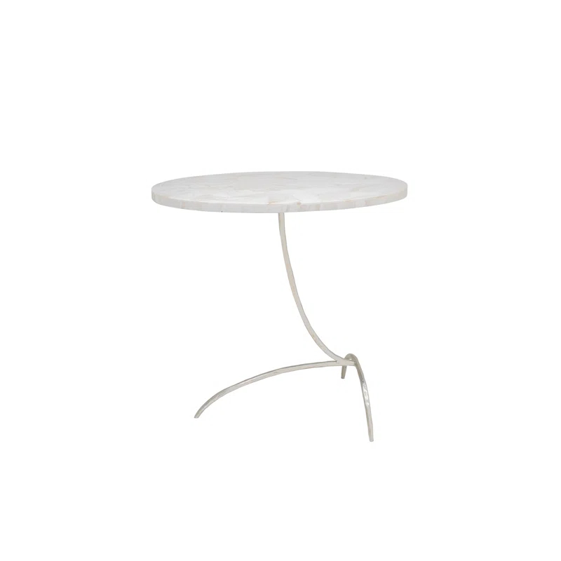 Maitland-Smith Clam Stone Top End Table