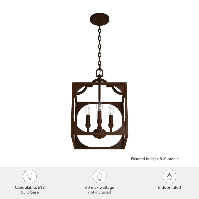 Highland Hill 4 - Light Lantern Square / Rectangle Chandelier