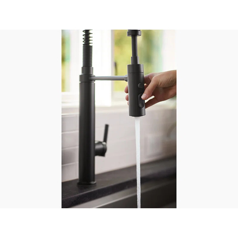 Kohler Purist® Single Handle Semi-Professional Pre-Rinse Kitchen Faucet with Pull Down Sprayer