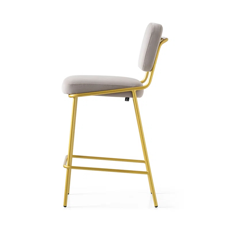 Sixty Upholstered Counter Stool with Metal Frame