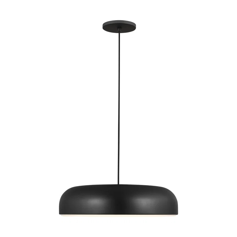 Kosa Nightshade Black 18" LED Dome Pendant for Indoor/Outdoor