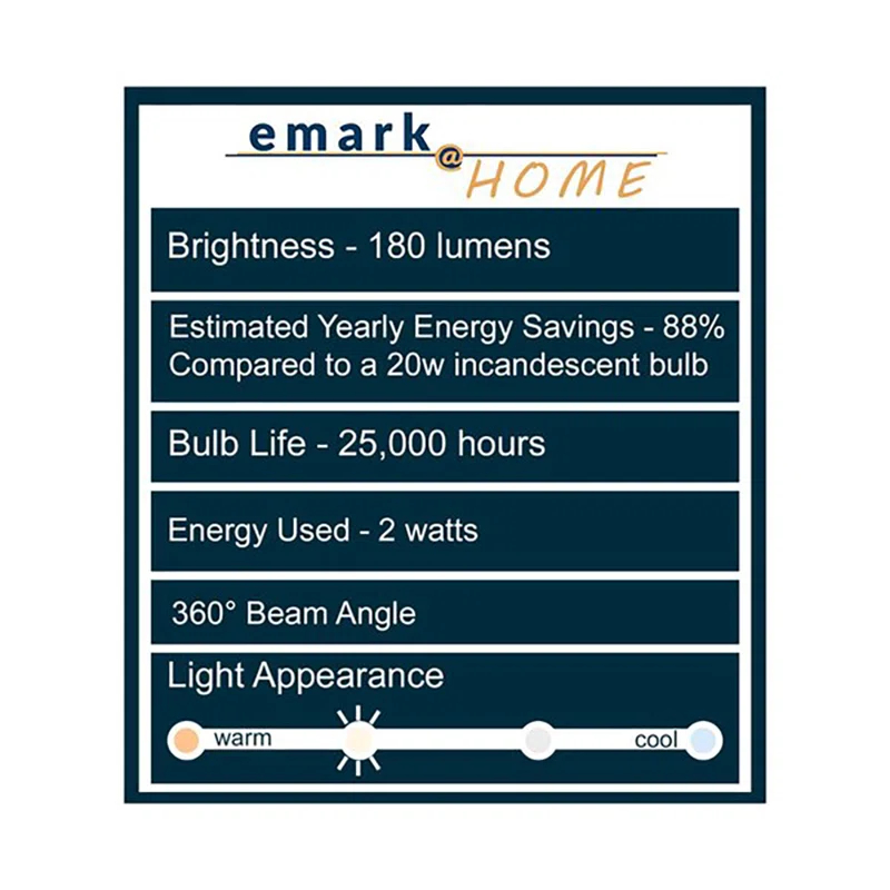 20 Watt Equivalent C35 E12/Candelabra Dimmable 2700K LED Bulb