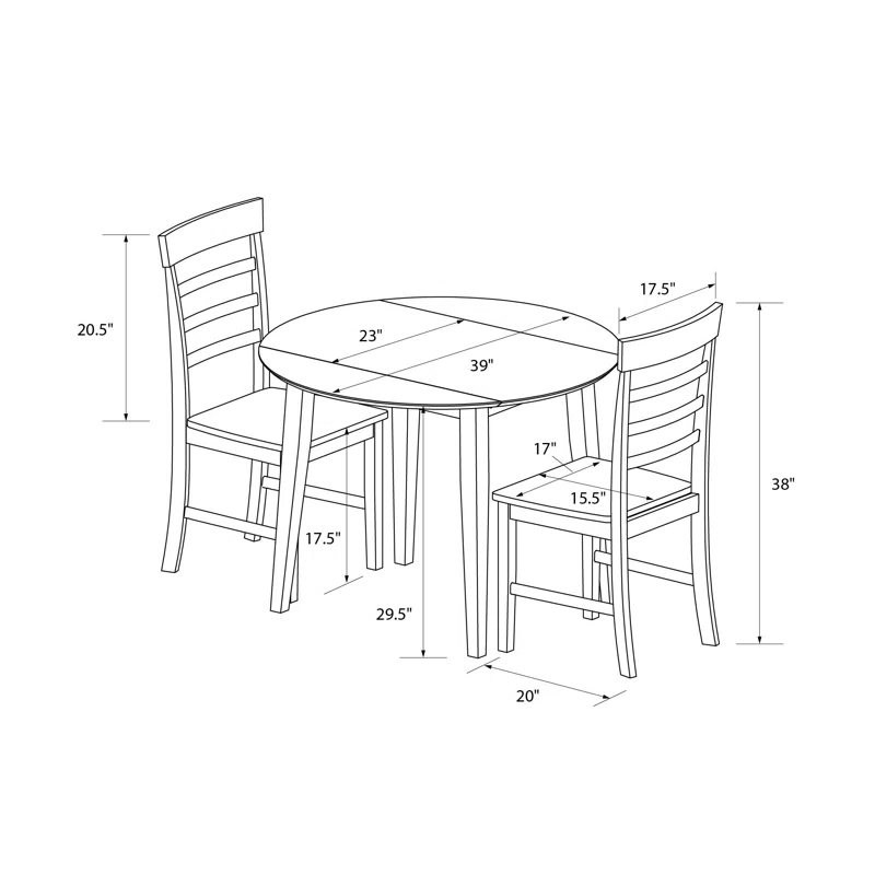 Brooks 3 - Piece Extendable Dining Set