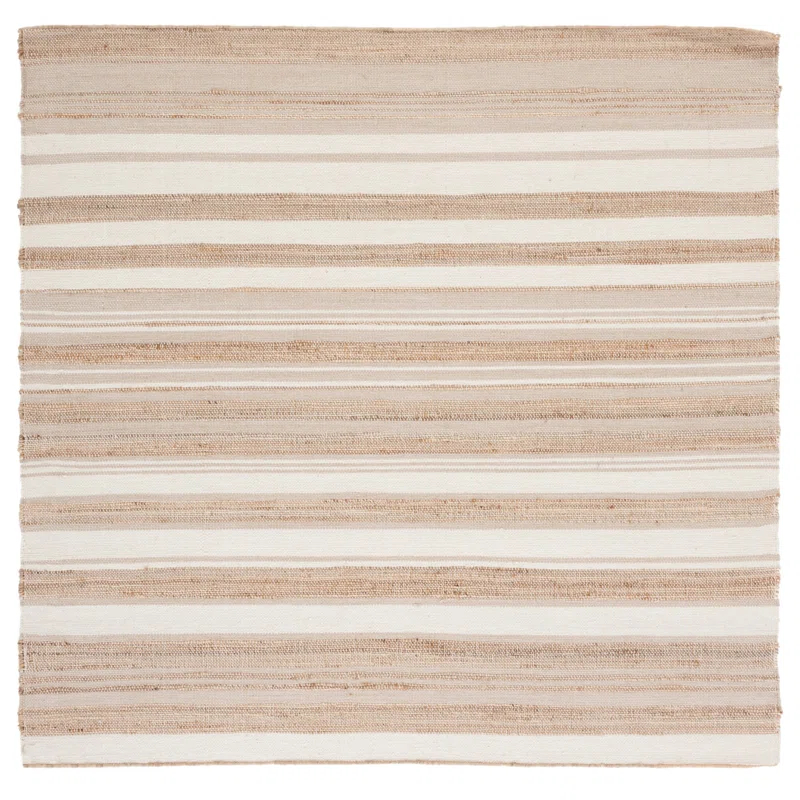 Highland Dunes Grice Hand Woven 50% Jute, 50% Wool Striped Rug