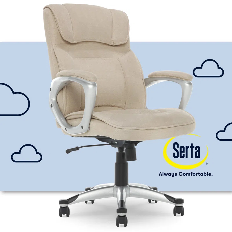 Serta Serta Hannah Executive Office Chair, Ergonomic Lumbar Support, Firm Seat Cushion, Deep Body Pillows
