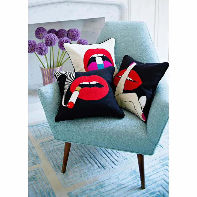 Jonathan Adler Lips NDLPT Pillow - Hush
