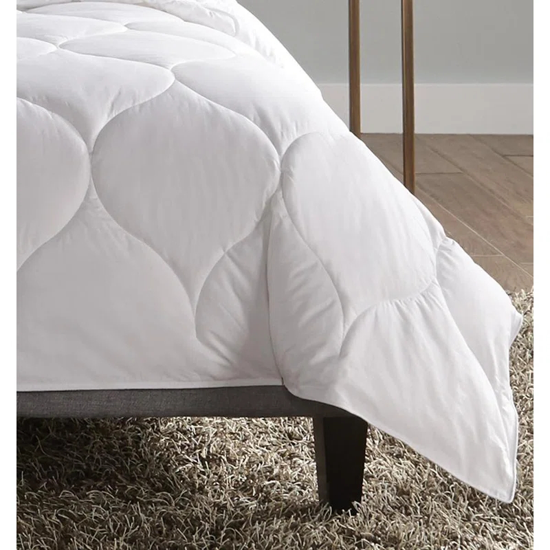 King White Cotton Sateen Down Alternative Comforter