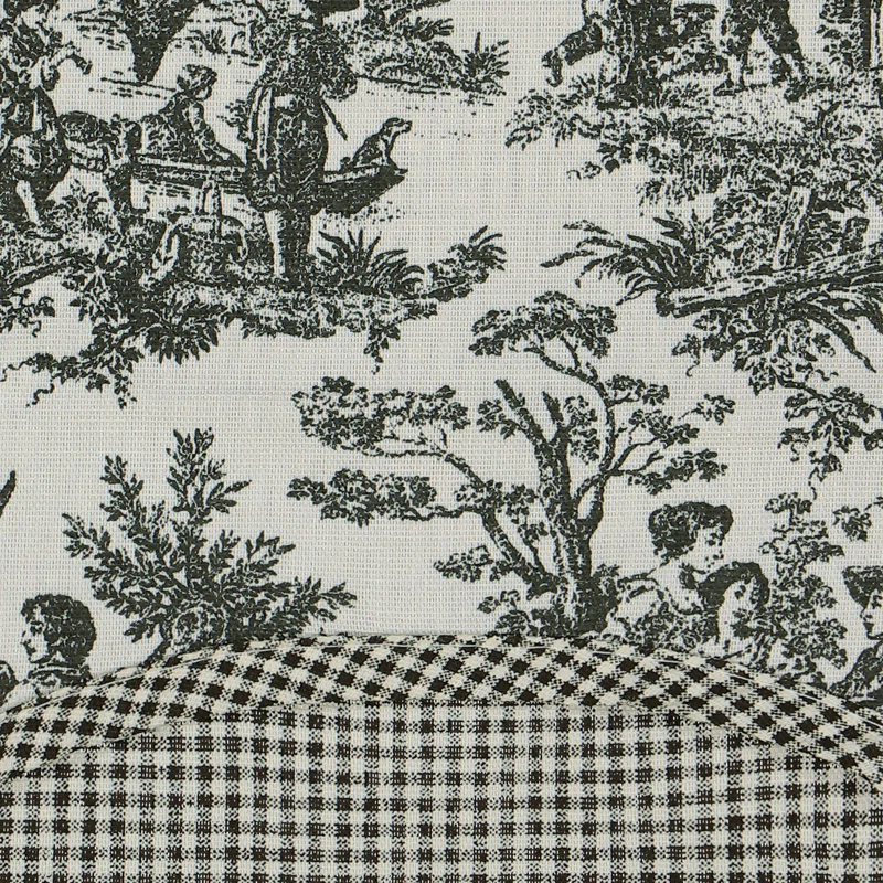 Charmed Life Toile Cotton Scalloped 52'' W Window Valance