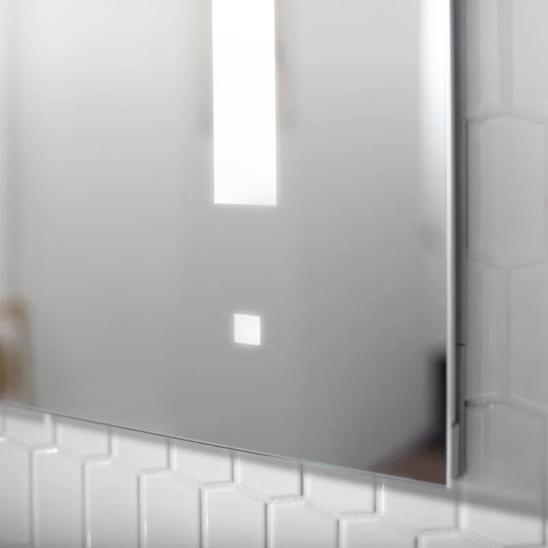 AiO Recessed Frameless Medicine Cabinet with 3 Adjustable Shelves and LED Lighting