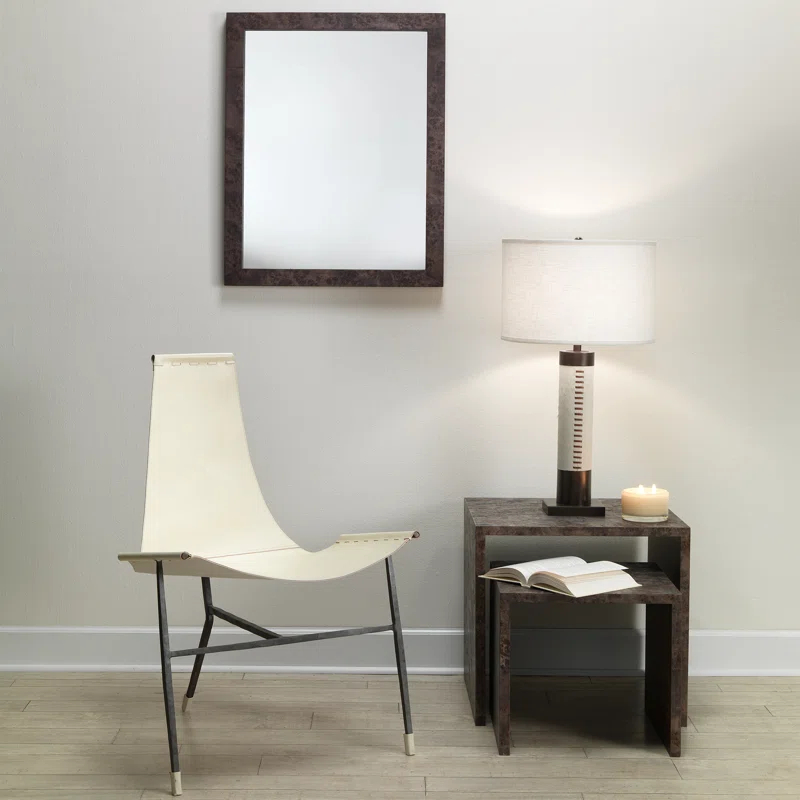 Ronan Burl Wood Mirror - Brown
