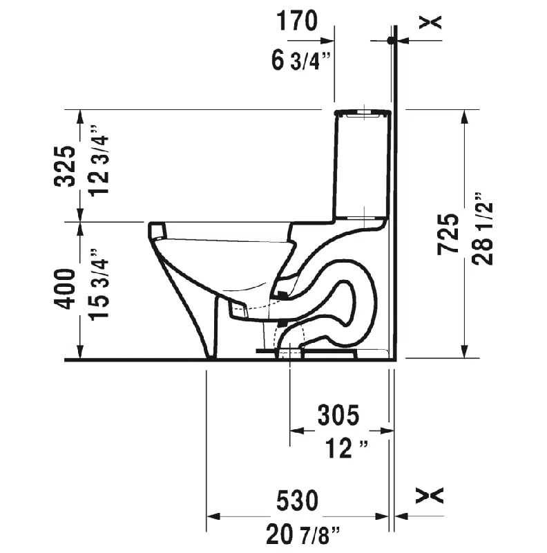 DuraStyle Dual Flush Elongated One-Piece Toilet (Seat Not Included)