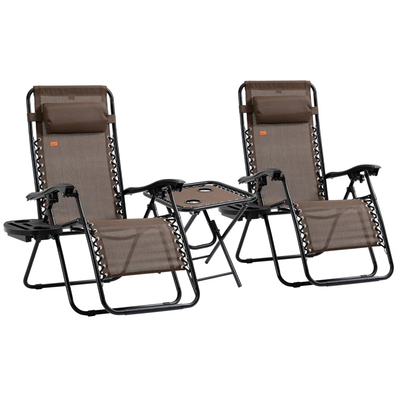 Outsunny Folding Recliner Chair