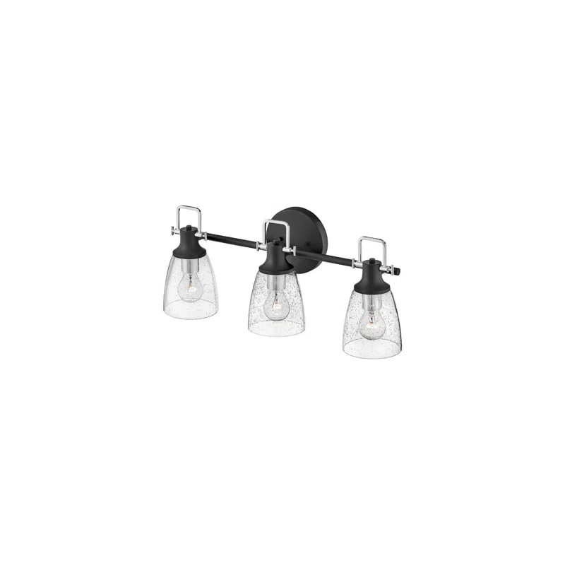 Easton 3-Light Dimmable Black Vanity light